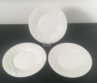 Lovely Red Cliff Ironstone White Grape 3 Bread And Butter/dessert Plates 6 3/8 "