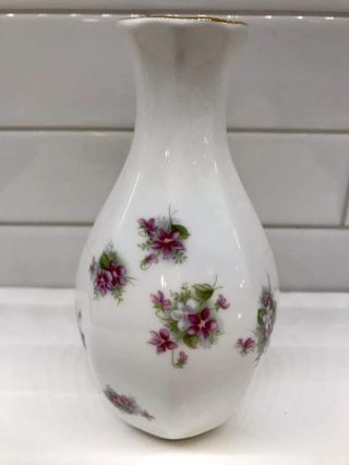 Vintage Rare Royal Albert Bone China England Sweet Violets Vase 6 " X 4 "