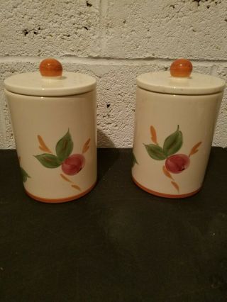 (2) Franciscan Apple Canister