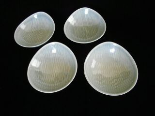 4 Mcm Raymor Gray Mist Striped Cereal Soup Bowls By Ben Seibel - Steubenville