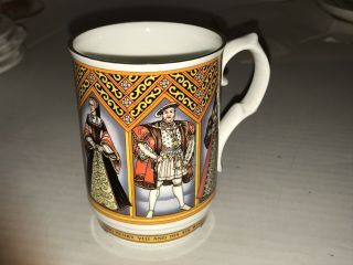 James Sadler Made In England King Henry Viii & His Six Wives Mug Cup Bone China