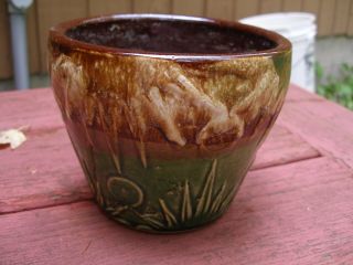Rrp Robinson Ransbottom Pottery Planter Moon And Stars Jardiniere 6 " Roseville O