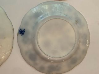 Flow Blue 4 Dinner Plates Johnson Bro’s Holland Pattern Blue Onion 10” Across 5