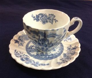 Johnson Brothers Tulip Time England Demitasse Cup Saucer