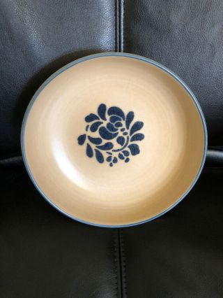 Pfaltzgraff Folk Art Blue On Tan 8 1/2” Serving Vegetable Bowl