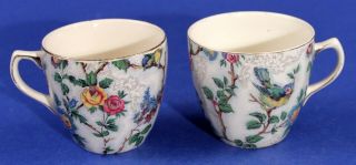 (2) Vtg Barker Bros Royal Tudor Ware Lorna Doone Chintz Tea Cups