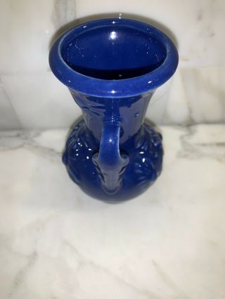 Vintage Shawnee Pottery USA Gloss Blue Mini Vase 5.  25 