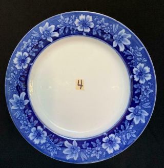Johnson Brothers England China Dinner 5 Plate Flow Blue Antique Vintage