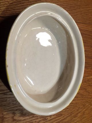 Vintage Hand Painted Chicken Hen on Nest Porcelain Ceramic Covered Dish - Signed 4