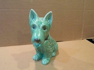 Sylvac Staffordshire Green Scotty Scottie Dog Figurine 1207 Vintage