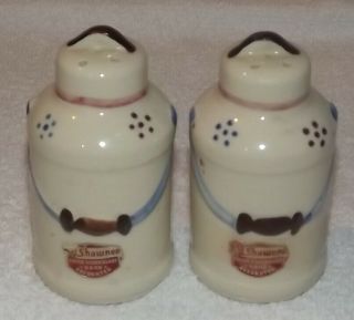 Shawnee Pottery Salt And Pepper Shakers Milk Can Design