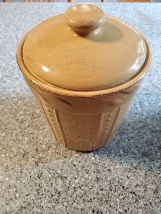 Gold Sorrento Lidded Canister By Debby Segura Signature Housewares 2001 8 Inche