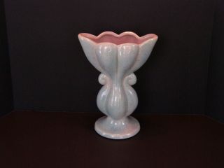 Gonder Art Pottery Vase,  Chinese Turquoise & Pink,  Perfect,  Circa 1950