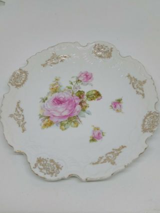 Vintage China Floral Plate 9 " Unbranded