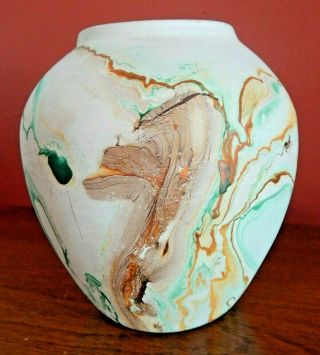 Vintage Nemadji 5 Inch Earthenware Pottery Vase Urn - Usa