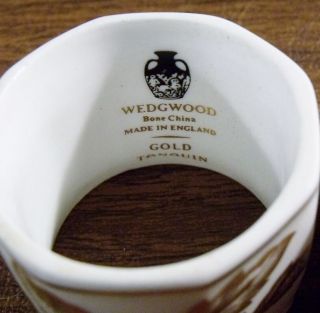 4 Wedgwood TONQUIN GOLD Napkin Rings 2