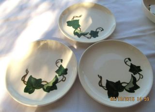 Metlox Poppytrail California Ivy 3 Bread And Butter Plates 6 3/8 "