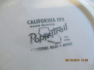 METLOX POPPYTRAIL CALIFORNIA IVY 3 BREAD AND BUTTER PLATES 6 3/8 