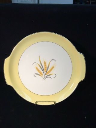Alliance China Goldcrest Wheat 2 Tab Platter 11 1/4 " & 7 1/4 " Hand Decorated 22k