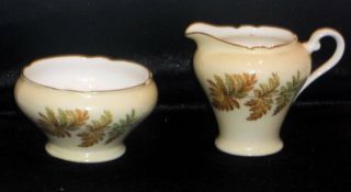 Antique Aynsley England Bone China Sugar Bowl & Creamer