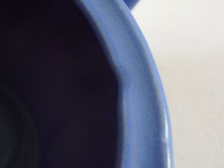 Vtg 1930s Catalina Island Pottery Blue Sugar Creamer No Lid Chip 8 Side 4