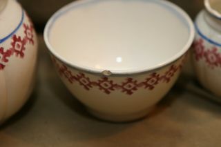 Antique English Staffordshire Stick Spatter Waste Bowl Tea Pot Creamer 5