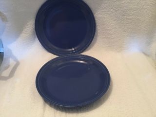 Dansk Craft Colors Blue 10” Dinner Plate Set Of 2 Cond