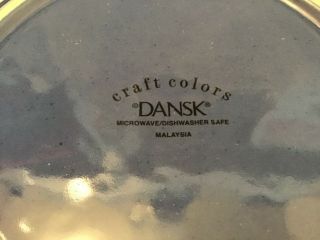Dansk Craft Colors Blue 10” Dinner Plate Set of 2 cond 2