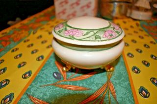 Antique Gda Limoges France Handpainted Porcelain Dresser Box