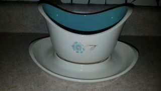 Tst Taylor Smith Taylor Ever Yours Boutonniere Sauce Gravy Boat W/ Under Plate