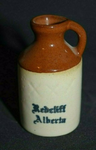 Antique Redcliff Alberta Liquor Bottle Miniature Medalta Pottery