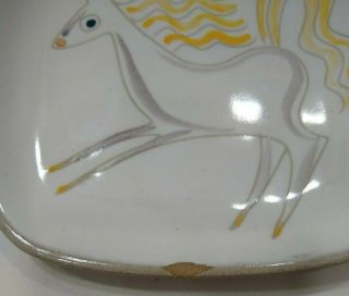 Glidden Horse plate Mid Century Modern 1950s Ceramic Menagerie Animal 2 Chips 4