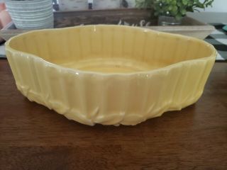 Vintage Mccoy Lemon Yellow Oval Ceramic Planter