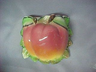 Vintage 2 Apples W Leaves Wall Pocket Made In Japan Paper Label Exc Cond E