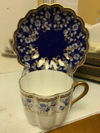 Vintage Nikko Japan Small Teacup And Saucer Royale Pattern Fine Bone China
