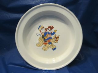 Vintage 1941 Raggedy Ann & Andy Crooksville Baby Child Food Bowl Deep Dish Plate