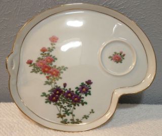 Vintage China Lunch Saucer/plate Set Of 6 Pink & Purple Flowers With Gold Trim