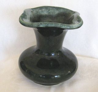 Glossy Vintage Hull Usa Art Pottery Green Vase,  F58,  5.  5 " High,  Flared Top