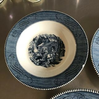 2 Vintage Royal China Currier and Ives 9 