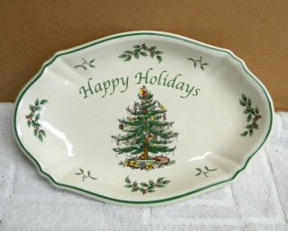 Spode Christmas Tree Serving Platter S3324 - A9 11 1/4 " Long