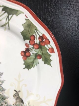 Better Homes & Gardens Winter Forest Heritage Salad Plate Tree Multiples 3