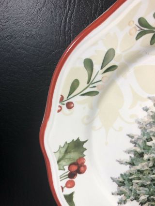 Better Homes & Gardens Winter Forest Heritage Salad Plate Tree Multiples 4