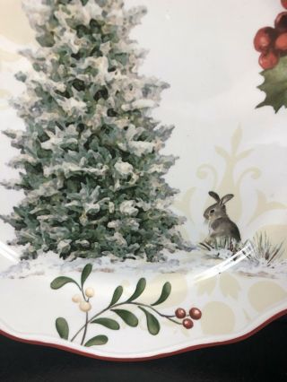 Better Homes & Gardens Winter Forest Heritage Salad Plate Tree Multiples 5