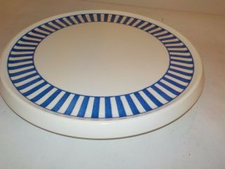 Vintage Germany Waetersbach? White W/ Blue Pie Cake Plate,  12 " Diameter
