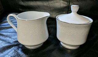 Crown Victoria Bone China Lovelace Pattern Creamer And Sugar Replacement
