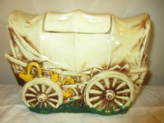 Vintage 1960 Mccoy Usa Conastoga Western Covered Wagon Cookie Jar