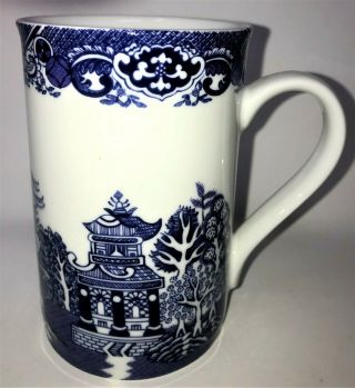 Royal Cuthbertson Ceramic Blue Willow (swirled) Drink Coffee Tea Cup Mug