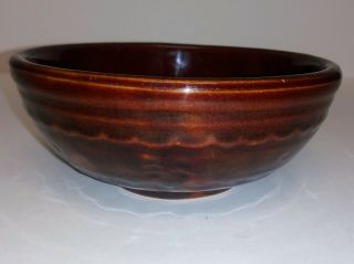 Marcrest Brown Stoneware Daisy Dot Pattern Smal Bowl Usa Pottery
