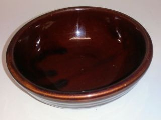 Marcrest Brown Stoneware Daisy Dot Pattern Smal Bowl USA Pottery 2
