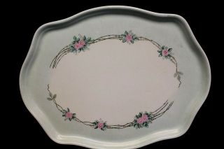 Antique Wg&c Limoges France Hand Painted Floral Dresser/perfume Tray